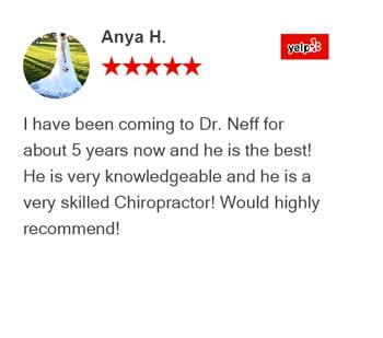 Anya H. Yelp Review For Arizona's Family Chiropractic Clinic