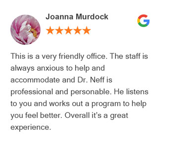 Joanna Murdock Google Review For Arizona's Family Chiropractic Clinic
