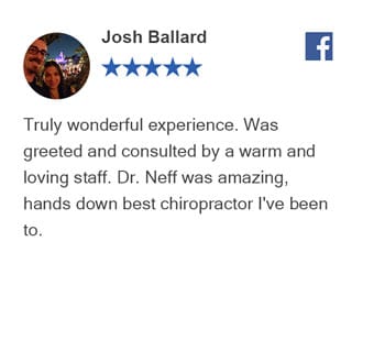 Josh Ballard Facebook Review For Arizona's Family Chiropractic Clinic