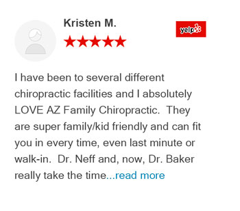 Kristen M. Yelp Review For Arizona's Family Chiropractic Clinic