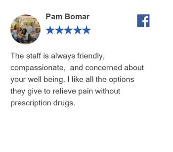 Pam Bomar Facebook Review For Arizona's Family Chiropractic Clinic