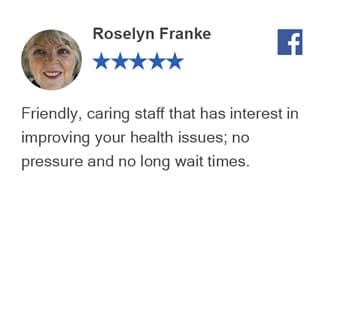 Roselyn Franke Facebook Review For Arizona's Family Chiropractic Clinic