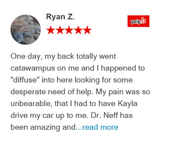 Ryan Z. Yelp Review For Arizona's Family Chiropractic Clinic